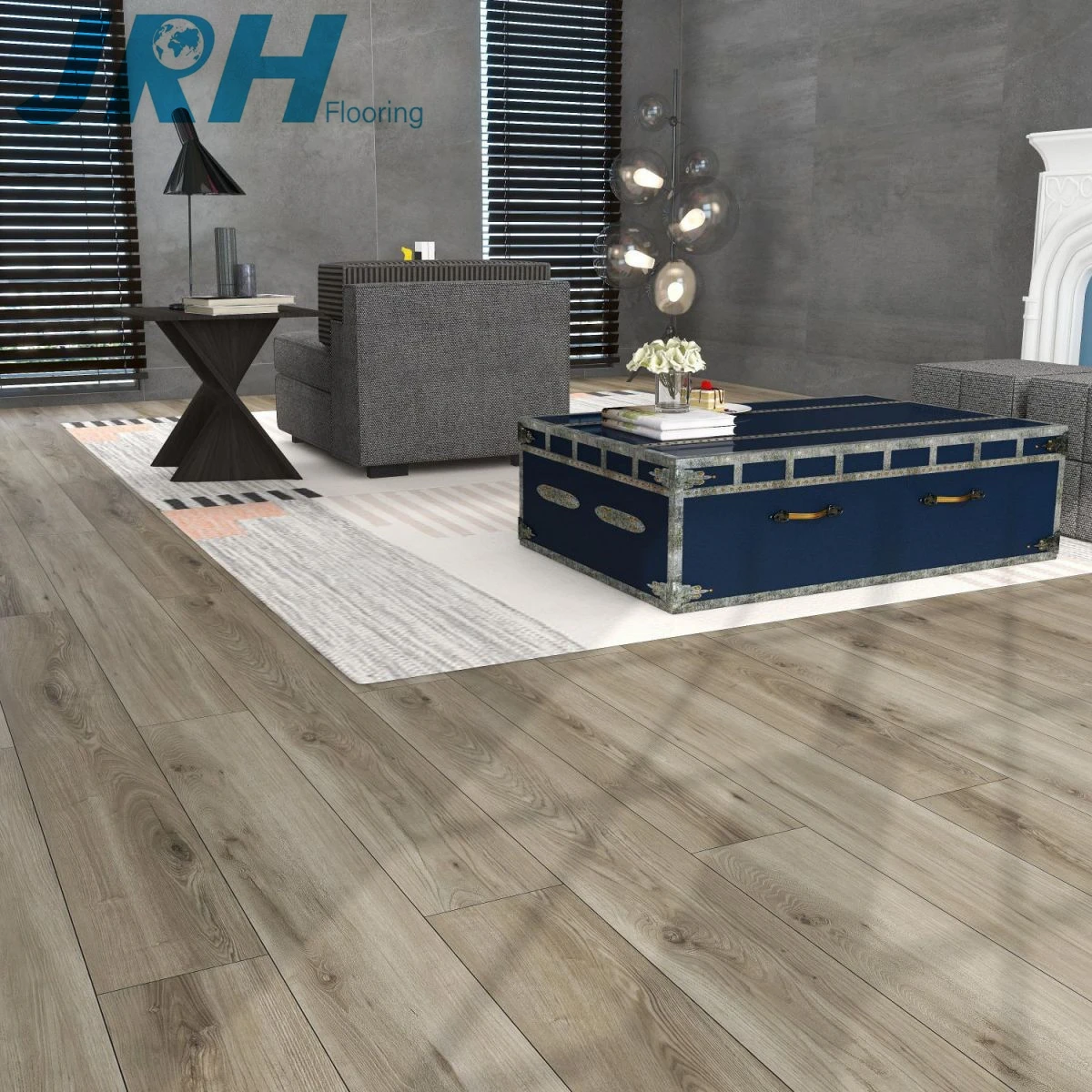 12mm ac4 wood gray color hdf mdf laminate flooring