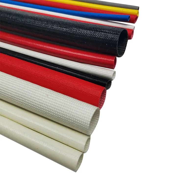 1441 Class VW-1 Flame retardant High voltage 1.5kv 2.5kv 4kv 7kv silicone rubber coted fiberglass braided tubing sleeve