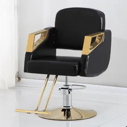 Classic Style Barber Chair Hair Equipment Beauty Salon And Classic High-End Salon Chair Black And Gold Barber Chair