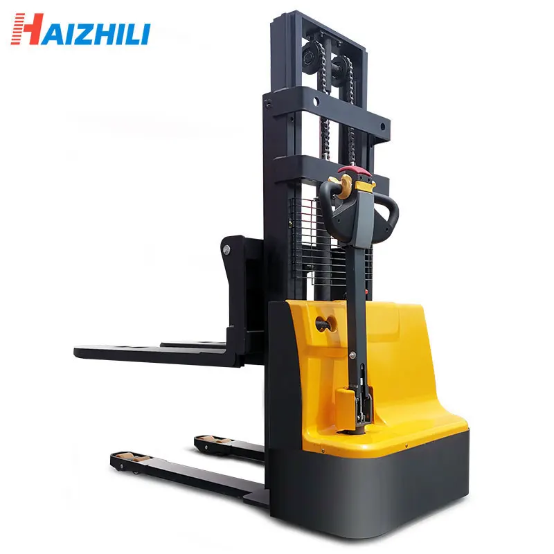 electric self loading  pallet stacker pallet  stacke rwith battery  walkie electric lift truck  with CE