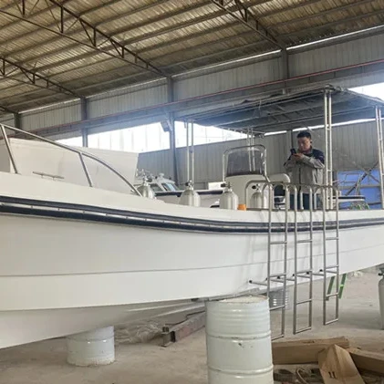 9.6m Fiberglass panga dive boat with canopy