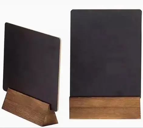 Factory Custom Small Decorative Chalk Board Mini Tabletop Chalkboard Signs with Rustic Wood Stands