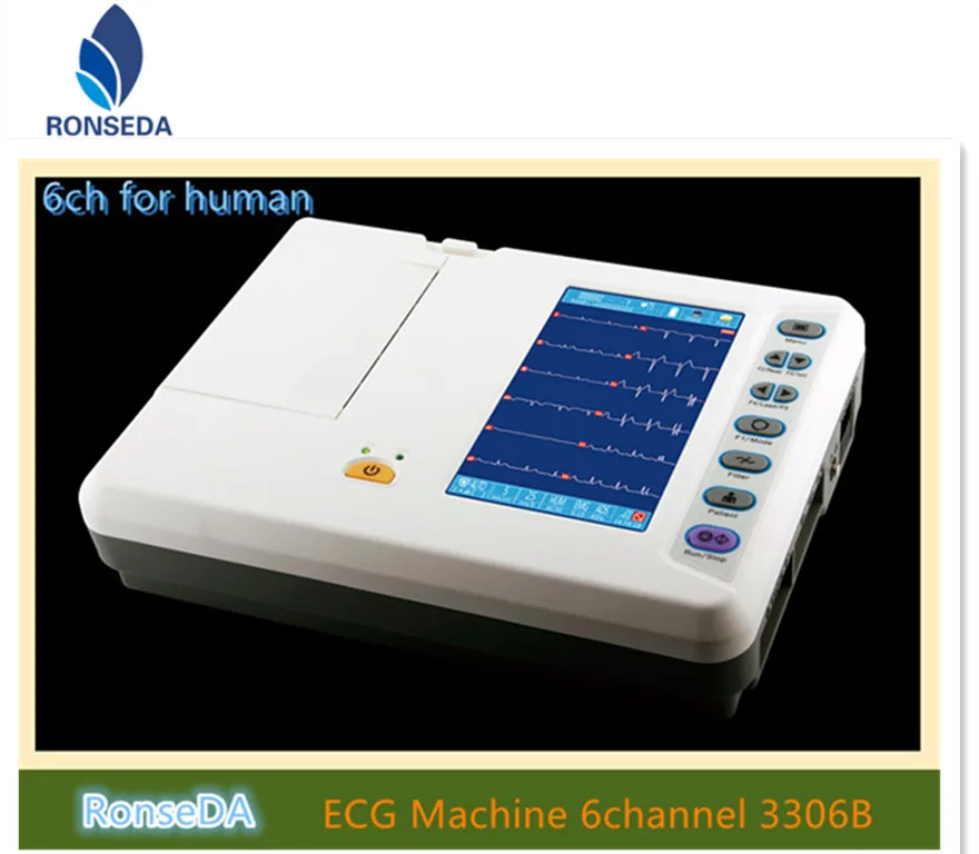 7 inch 12 leads  High Quality low price ECG Machine with printer