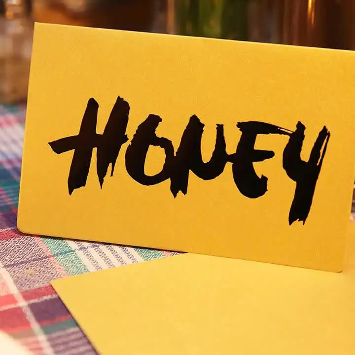 Ко-Апельсиновая Золотая Подарочная открытка с буквами Валентин, простая элегантная открытка для влюбленных