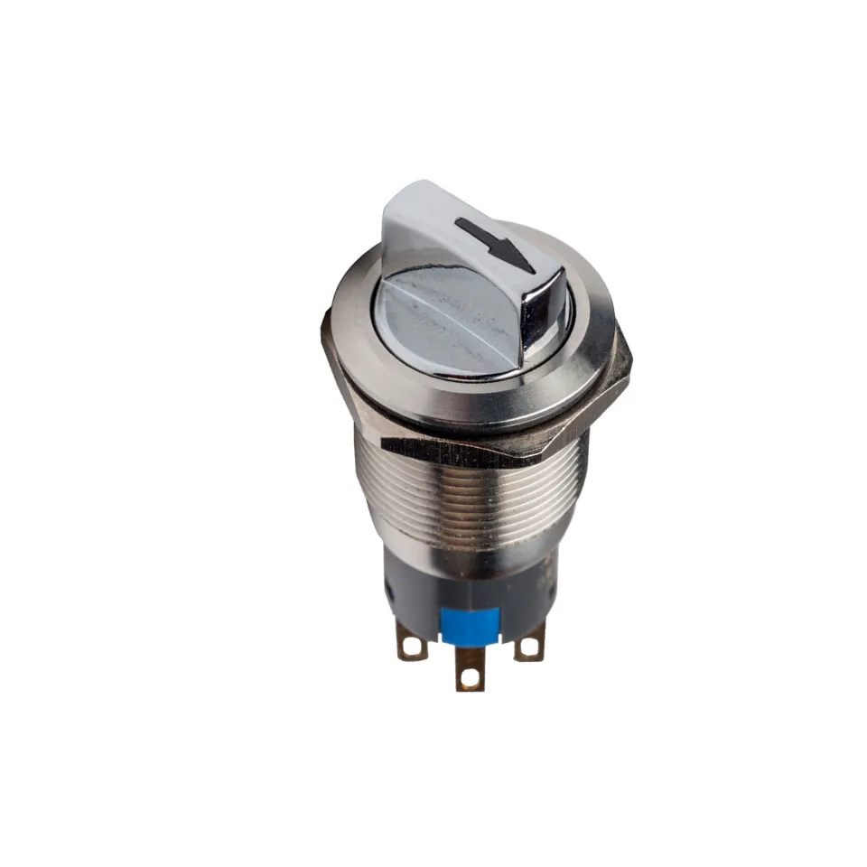 LA38 series  3 position metal  19mm metal selector switch stainless steel button