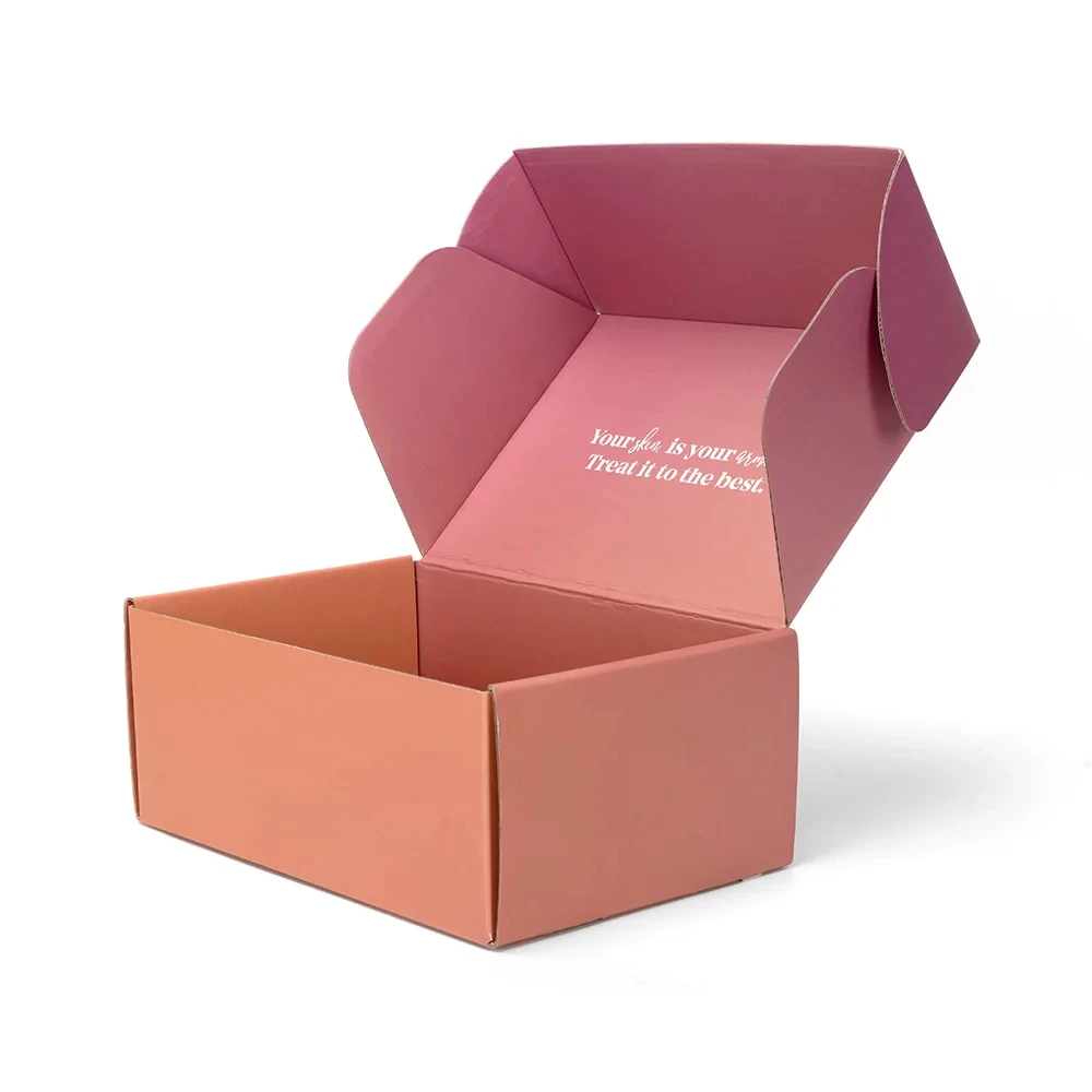 Kingsmart Custom Logo Premium Postal Box Package Sustainable Cardboard Paper Wig Hair Extension Packaging Pink Shipping Boxes
