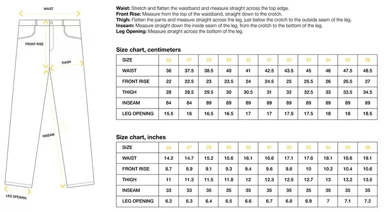 Cargo pant size