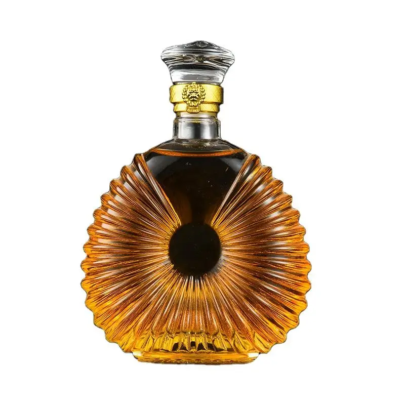 Wholesale Luxury 700 Ml Liquor Glass Bottle Empty Whiskey Glass Bottle