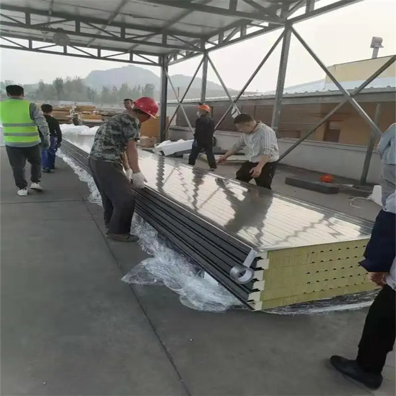 Factory price Fire rated  Building Material  rock wool Sandwich Panel