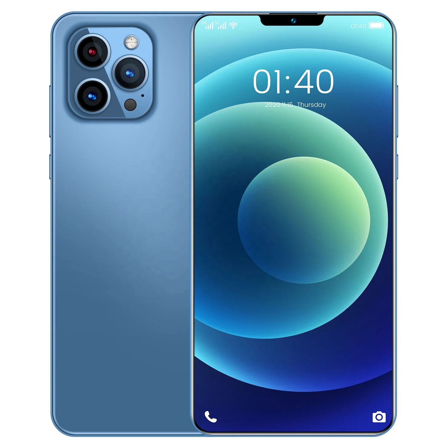  Мобильный телефон Phone12 Pro Max 512 ГБ распознавание лица разблокировка по отпечатку пальца сотовый с поддержкой двух карт смартфон двойным режимом