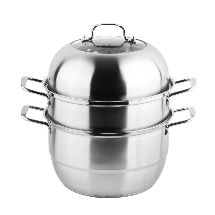 Многофункциональная кастрюля из нержавеющей стали, кастрюля с паровой корзиной, кастрюля для приготовления на кухне