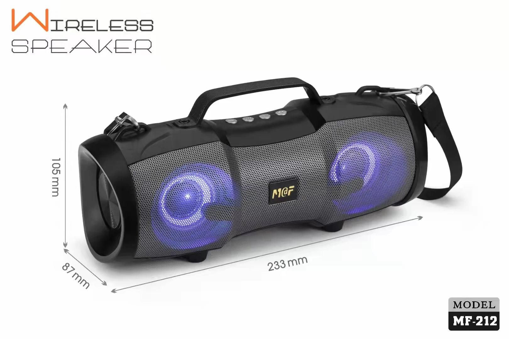 Wholesale high quality MF-212 subwoofer portable wireless mobile phone computer speaker smart BT charging speaker