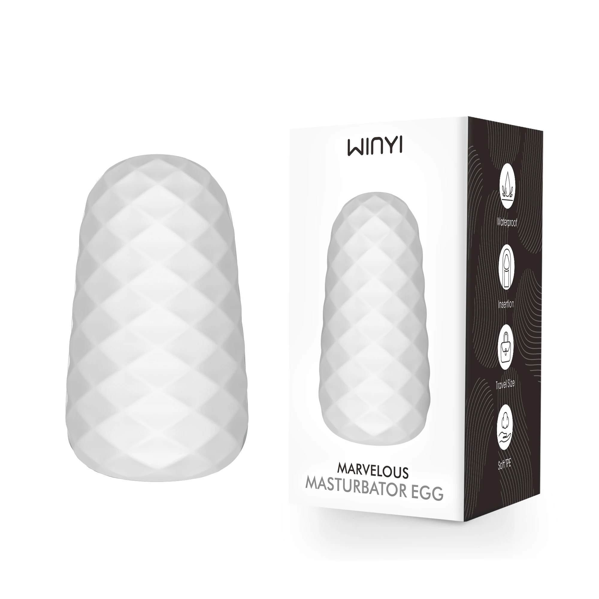 WINYI 2023 New Arrival Egg Masturbator OEM ODM Sex Toy Wholesale Soft  Masturbating Cup Pocket Pussy for Men