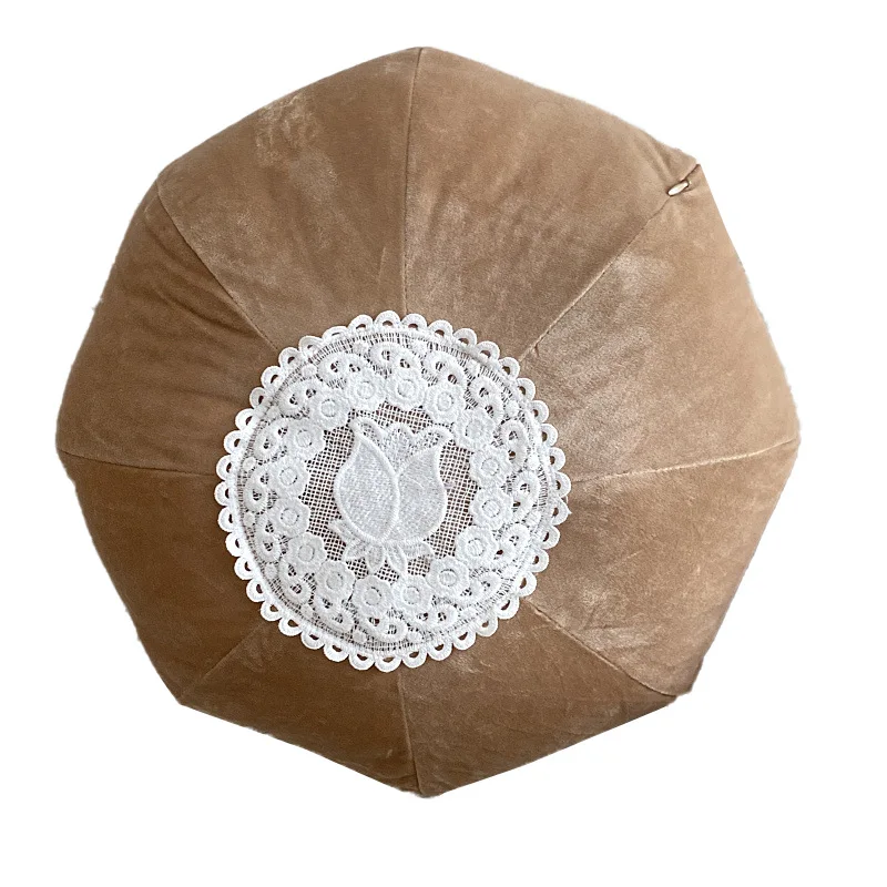 French lace decorative Mediation Pillow with core fabric home bedroom backrest living room sofa cushion tatami Yoga Pillow