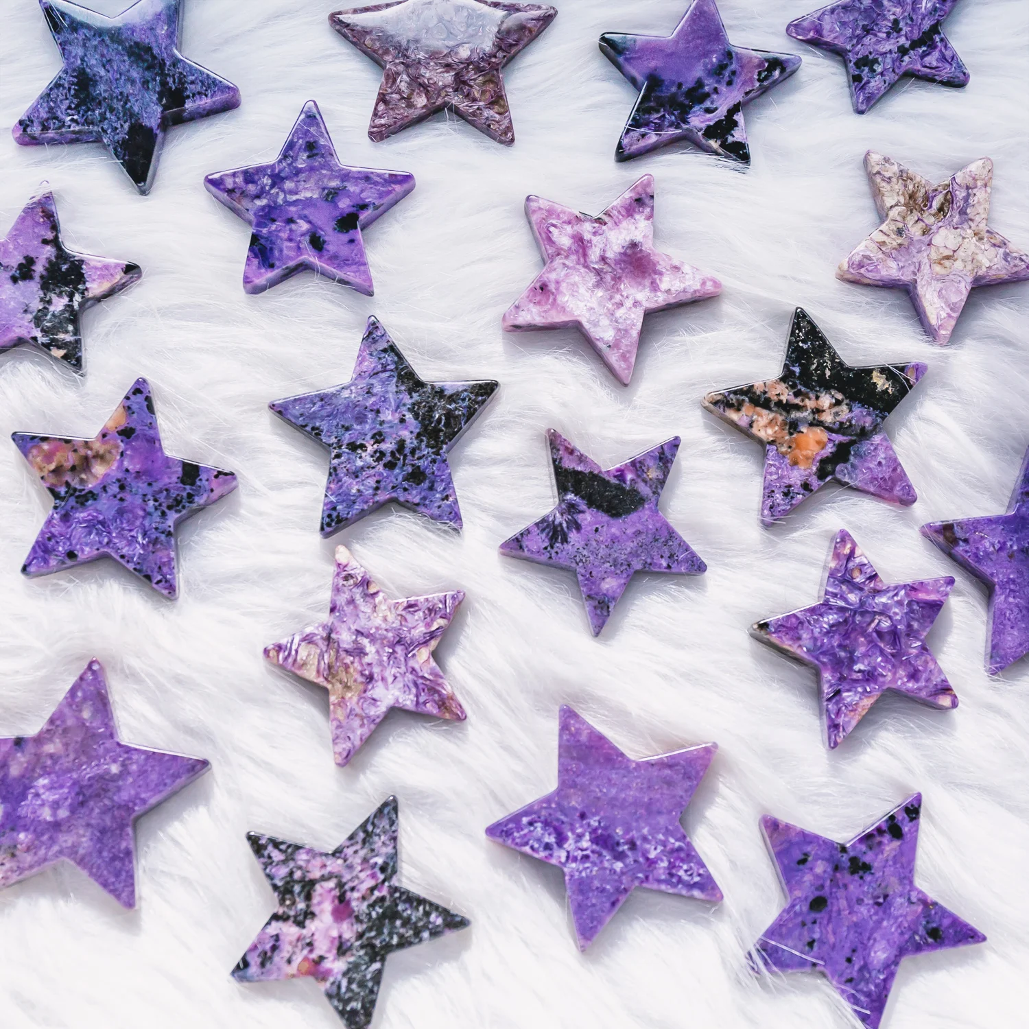 Природный лечебный Кристалл charoite star для украшения