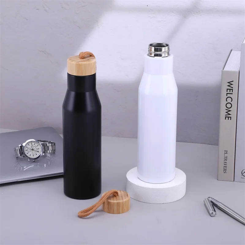 Feiyou Custom Logo 500ml Vacuum Insulation Cup 304 Stainless Steel Outdoor Sports Water Cup with Rope Stopper Cover