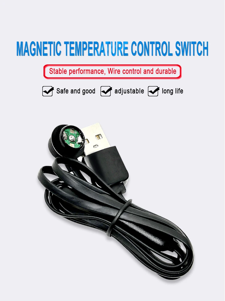 Magnetic Temperature Control Switch Silicone Push Button Temperature Adjustment For Heating Clothes
