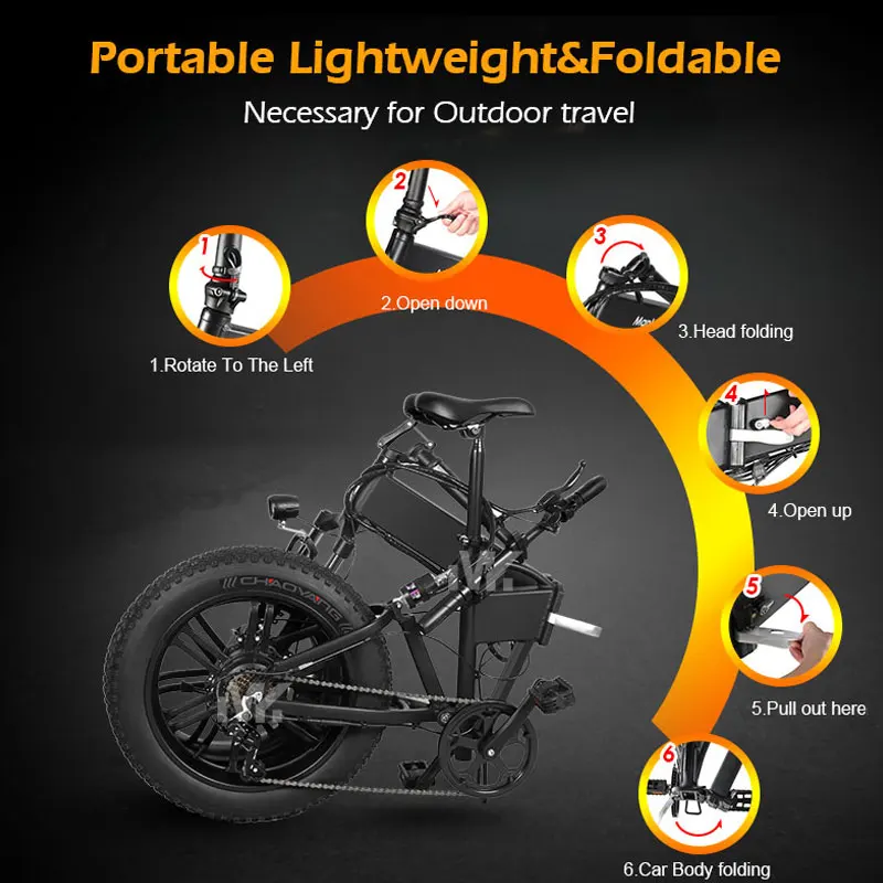 MK011 36V 500W 50KM 20Inch Online Shopping Brand New Fat Tire Electric City Bicycle Folding Electric Bike Adult