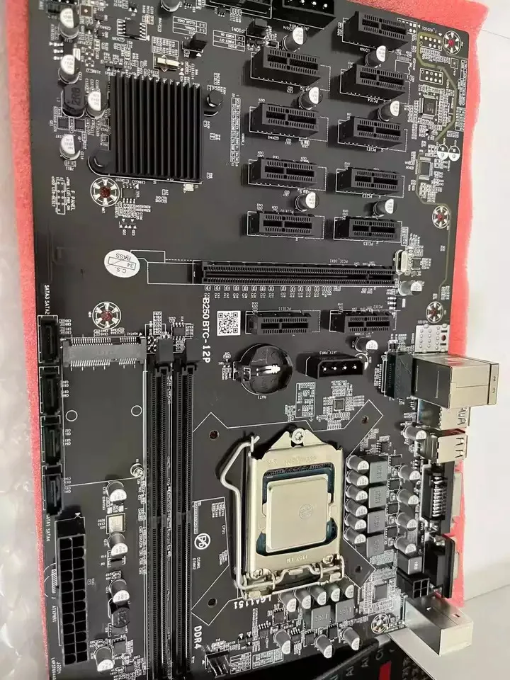 Wholesale New Version ATX 12GPU B250 LGA1151 Motherboard Supports DDR4 Memory with SSD M.2 PCIE 16X