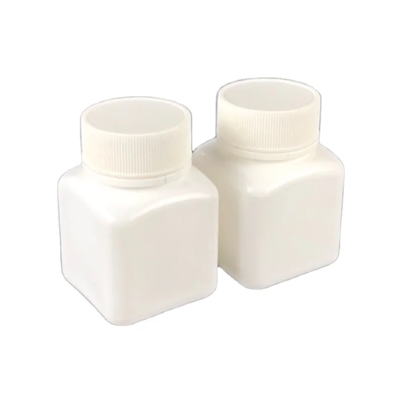 50ml PE plastic square medical pill bottle