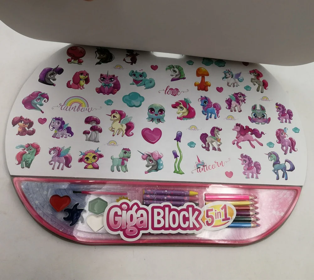 kids customized children  magazine photo hardcover   unicorn coloring drawing  painting   book