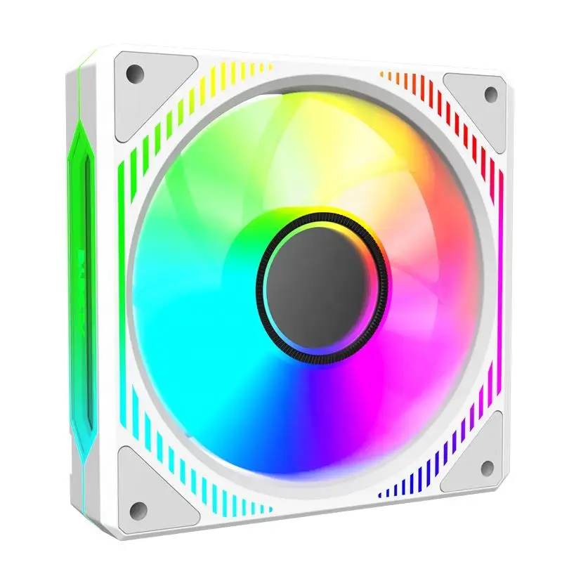 Лидер продаж, зеркальный охлаждающий вентилятор Alseye, RGB 120 мм, корпус компьютера, CE DC 12 В, ПК, вентилятор, ARGB, красочная упаковка, 3 Вт, жидкостный подшипник, 4 штыря