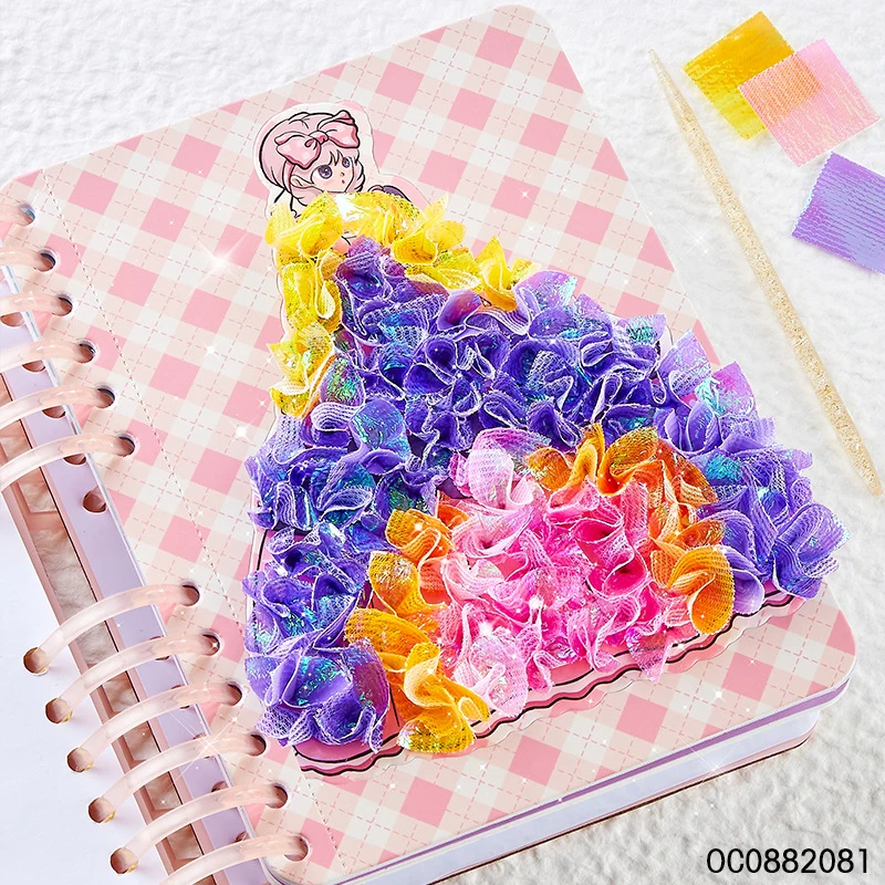 Paper Cutting Scissor Girls Fashion Dress up Toys Kids Educational Games Diy Materials