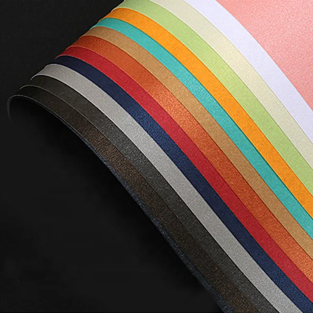 Fu Lam Stock 787*1092mm Double Sided Pearlescent Shimmer Coated Paper Pearl Shiny Craft Wrapping Paper