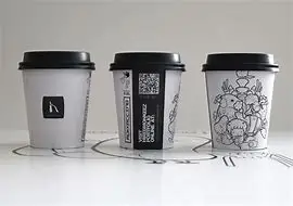8oz  Paper cup for use with Alcohol