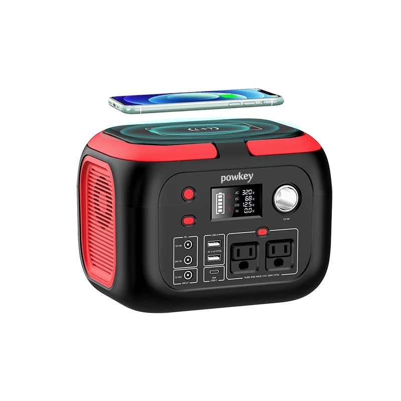 300W Portable Power Station 260Wh Outdoor Solar Generators Mobile Lithium Battery Pack 110V Outlet Solar Power Bank