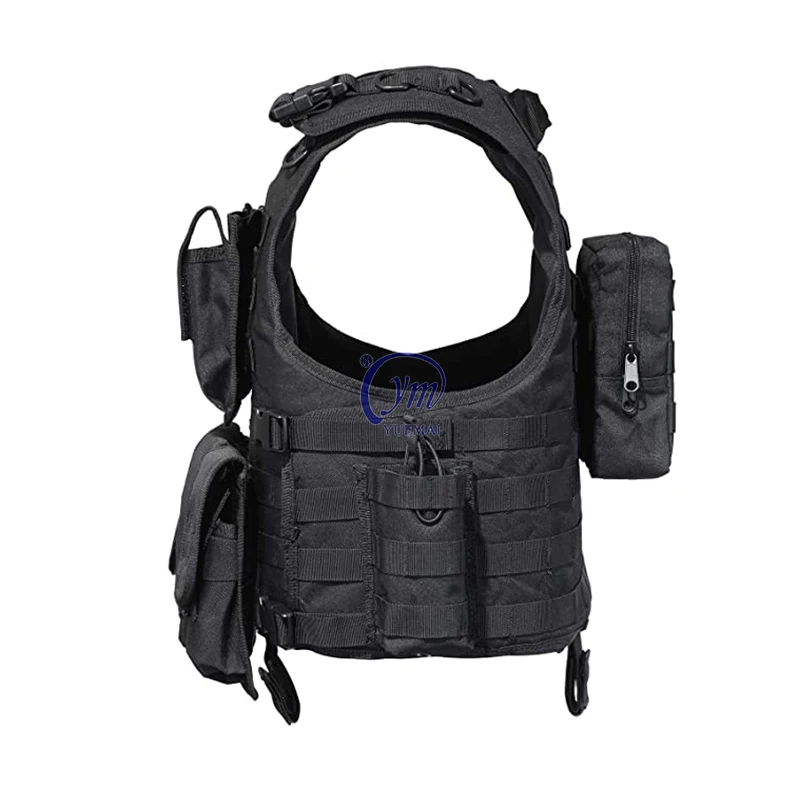 Cheap Molle Black Training Tactical Equipment Plate Carrier Tactical Vest with pouches
