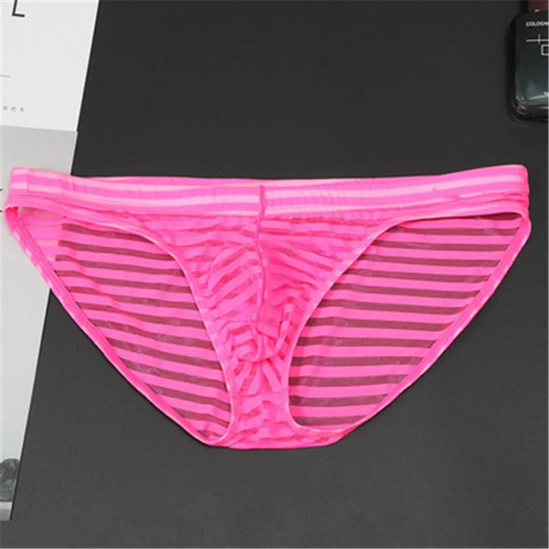 Новое мужское треугольное нижнее белье, ультратонкое прозрачное сексуальное нижнее белье из вискозы