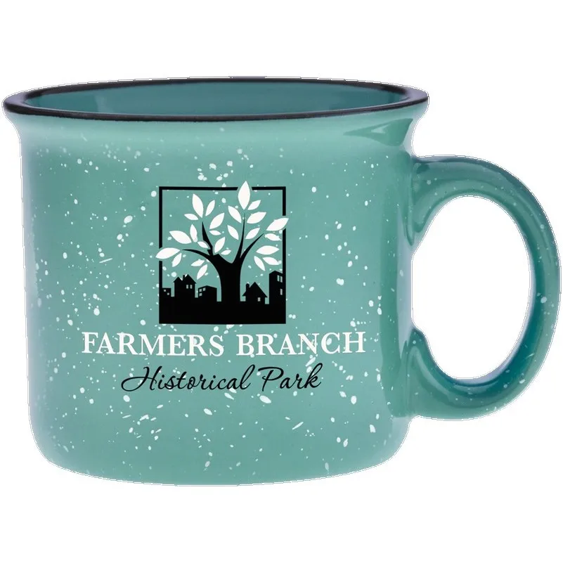 retro granite design mug