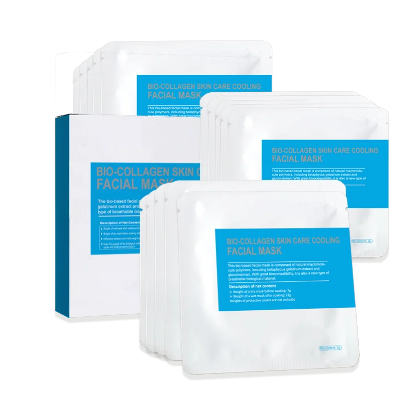 Wholesale Moisturizing Anti-allergies Face Sheet Mask Cooling Facial Mask Beauty Crystal Collagen Reduce Wrinkles Facial Mask