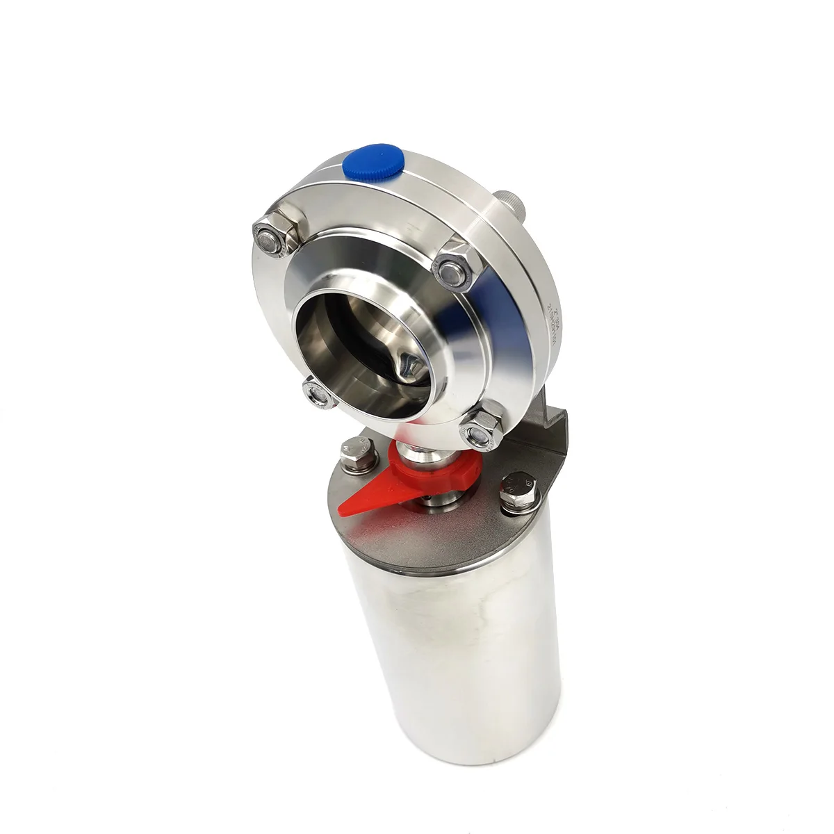 Sanitary DN80 Pneumatic Control Butterfly Valve Single Acting Air Spring Regulating Actuator butterfly valve