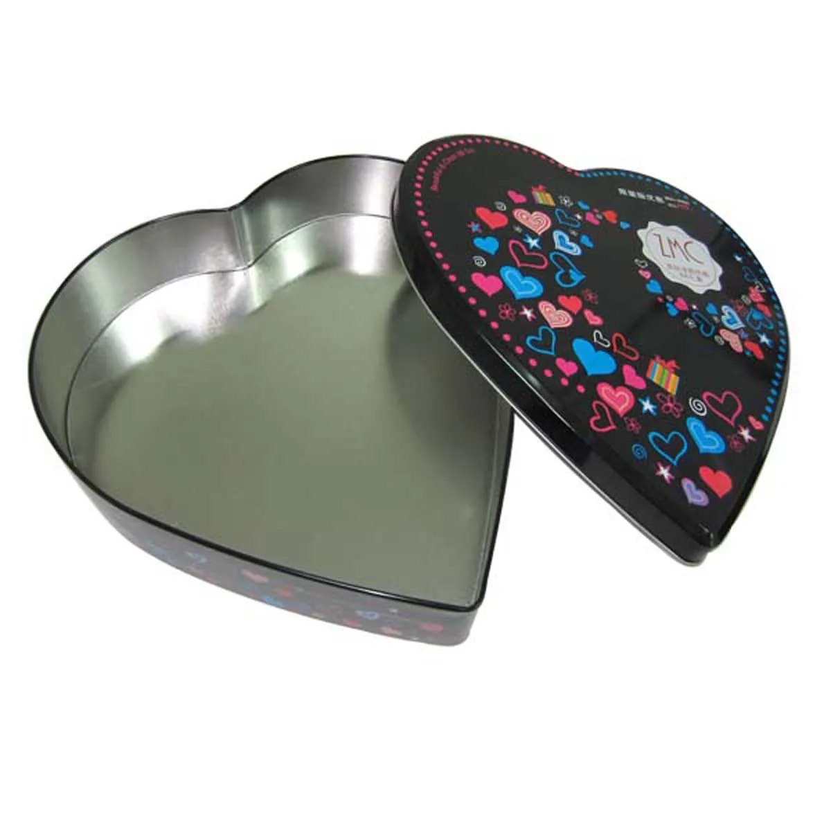 Heart Shape chocolate tin Can supplier