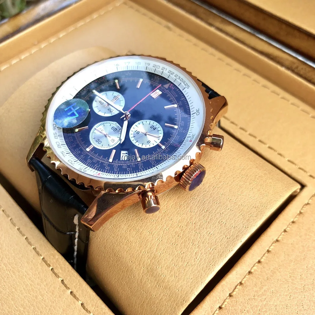 3A Quality Mens Watch 3ATM Waterproof Stainless Steel Chronograph Quartz Movement Mens Fashion Relogio Automatico Date Watch