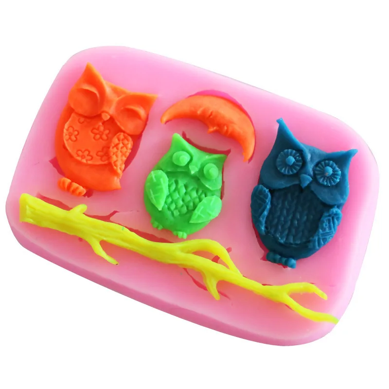 
Owl Tree Branch Silicone Mold Cake Fondant Decorate Molds Chocolate Mold Decoration Tool 