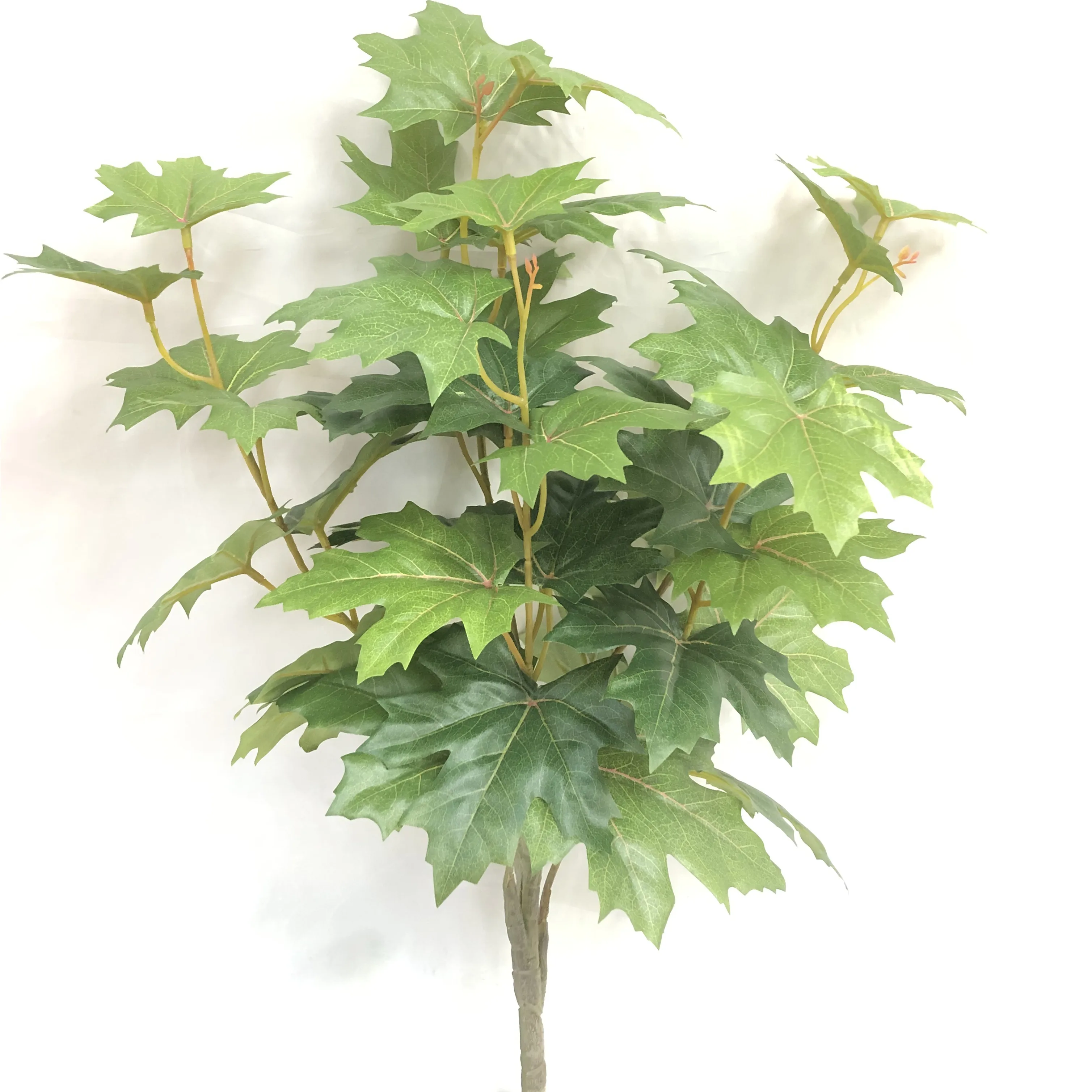 Hot Selling Decorative Plant Silk Fabric Maple Autumn Artificial Maple Leaves