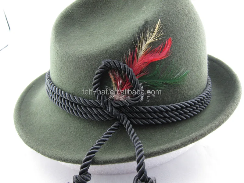 100% wool felt German Traditional bavarian hat