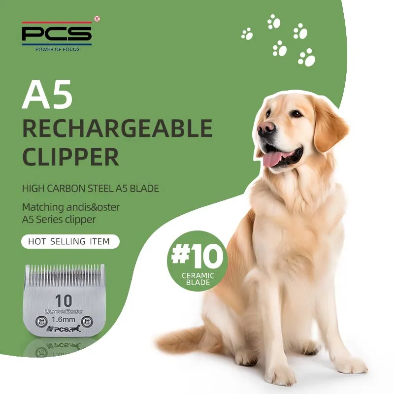 A5 2-Speeds Dog Grooming Clippers kit Professional Cordless Animal Dog Grooming Clippers with Detachable 7F 10# 30# Blades