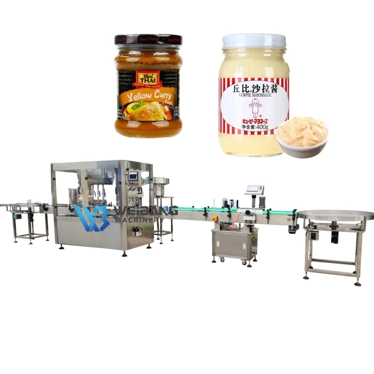 WB-JG6 Automatic Fruit Jam Honey Tomato Sauce Filling and Capping Machine Sauce Plastic Glass Bottle Filling Production Line