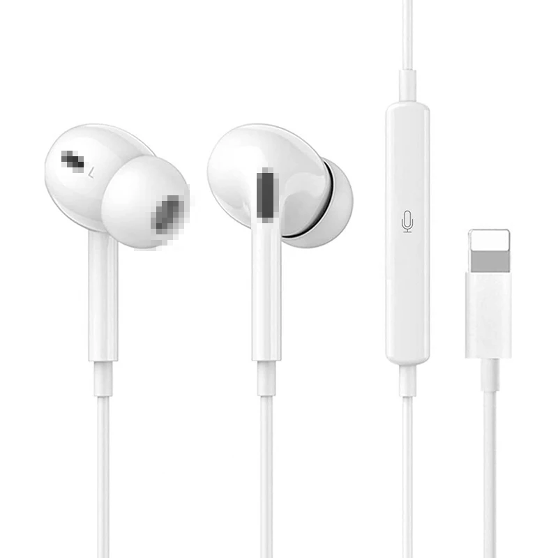 Hot selling for iPhone Earphones in Ear Wired Earbuds Headphones with Mic Volume Remote for iPhone 12/13/14 Pro Max - White
