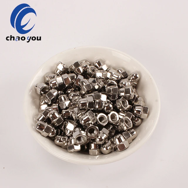 Round Head Cap Nut Fine Thread Reverse Thread Carbon Steel Stainless Steel 304 316 Dome Cap Nut Factory DIN 1587