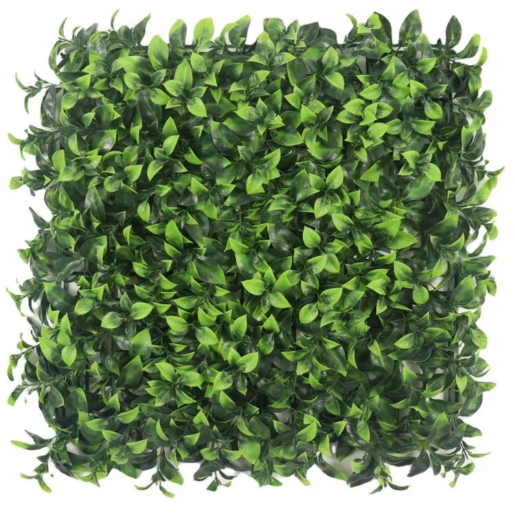 Factory Price Plastic Fake Hedge Garden Fence Boxwood Panel Green Wall Artificial Wall Grass For Indoor Outdoor Decoration