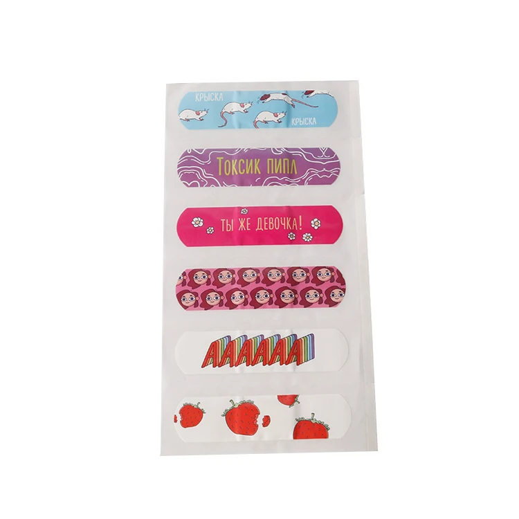 Custom Breathable Waterproof Print Cute Bandage Different Types Of Band Aids
