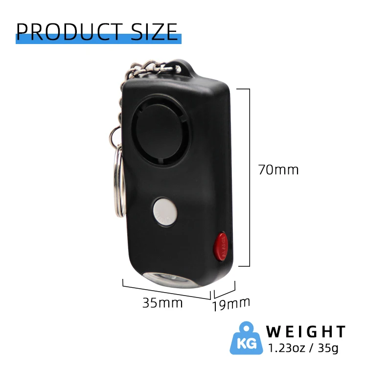 Self Defense Alarm Keychain Self Defense Flashlight Personal Safety Equipment Anti Attack Self Defense Supplies