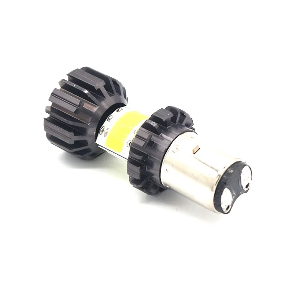 H4 LED Moto H6 BA20D LED Motorcycle Headlight Bulbs 8 Sides COB White 6000K Hi Lo Lamp Scooter Accessories Fog Lights 12V