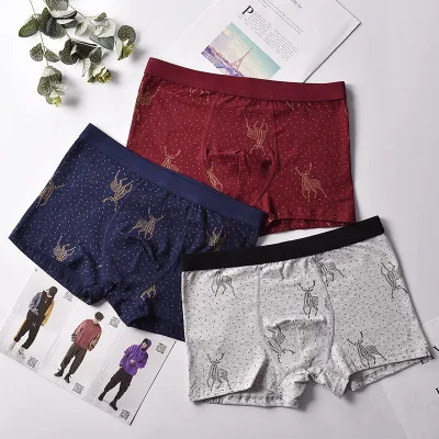 Мужское нижнее белье, хлопковые боксеры с U-образным выпуклым дизайном, дышащие боксеры, короткие шорты ts218