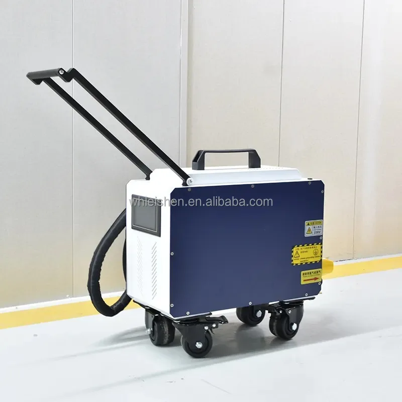 Portable 100w 200w 300w pulsed laser cleaning machine RAYCUS JPT MAX Fiber laser cleaning machine for Wood paint rust removal